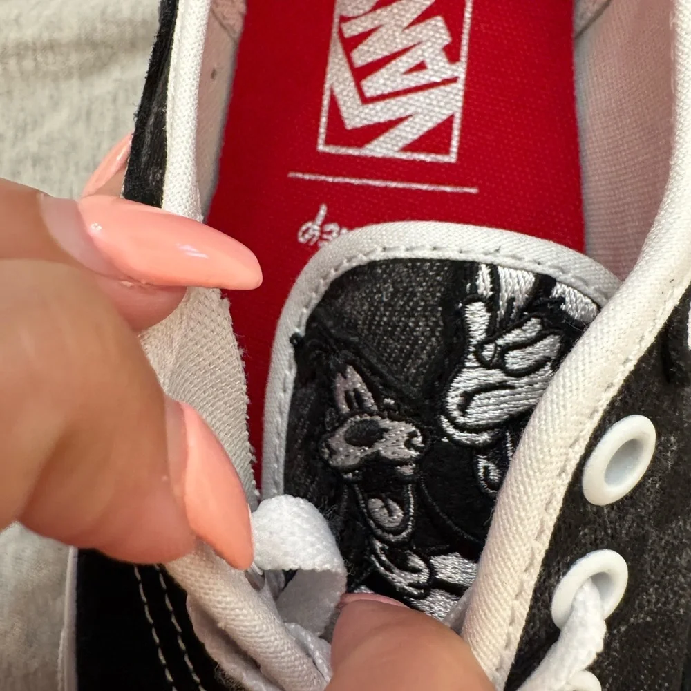 Disney Vans Black and White Sneakers 100 year anniversary Rare special edition